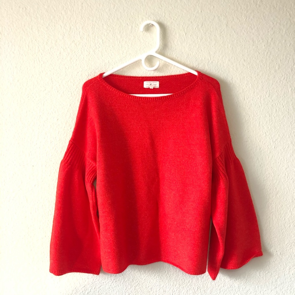 Lou & Grey Ribbed Bell Sleeve Sweater